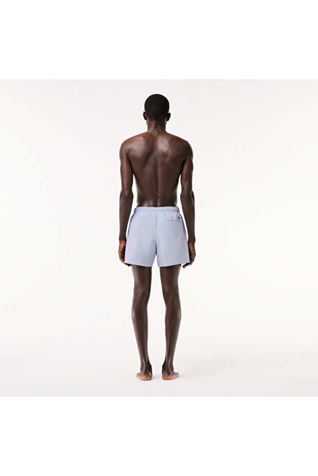 Erkek Baskılı Mavi Mayo Şort - 3