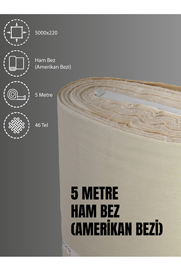 100% Cotton 46 Strands American Cloth Raw Cloth Punch Fabric - Cream 500X220 cm