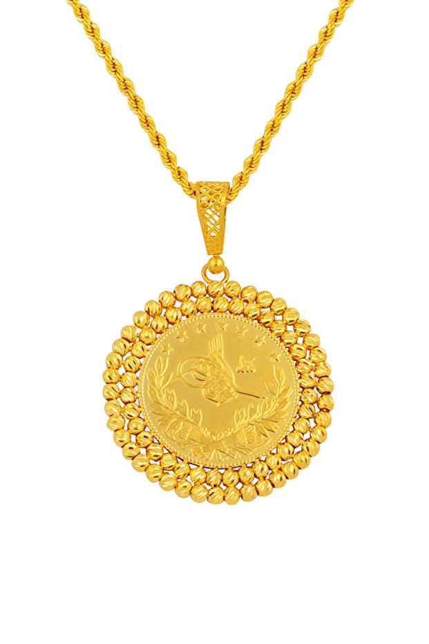 Tam Reşatlı 22 Ayar Altın Kolye - 1