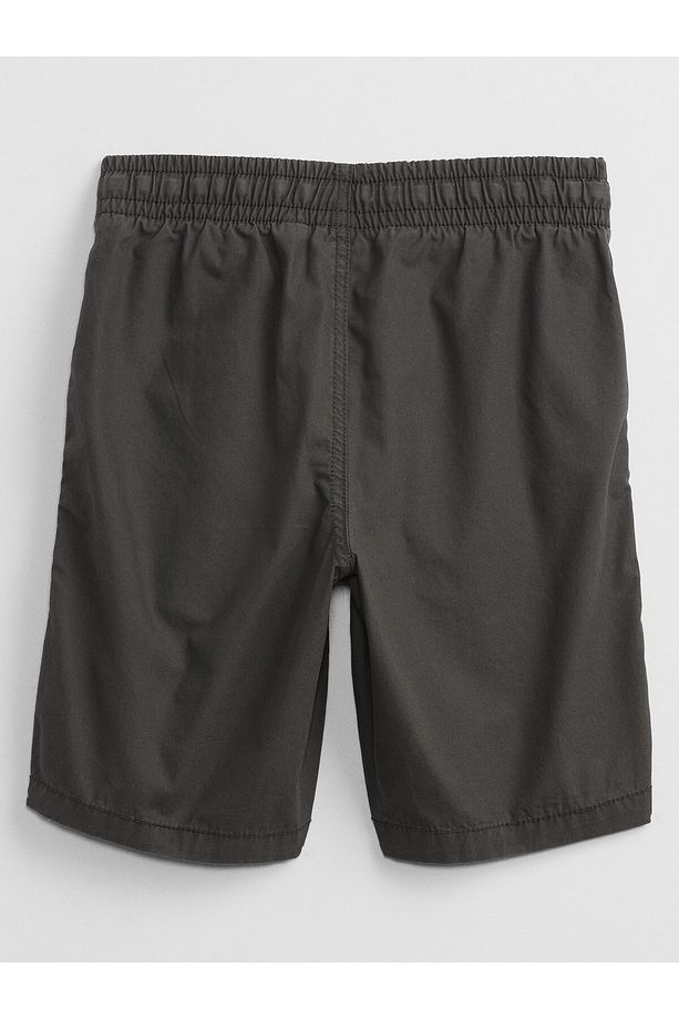 Erkek Çocuk Siyah Pull-on Poplin Washwell™ Şort - 2