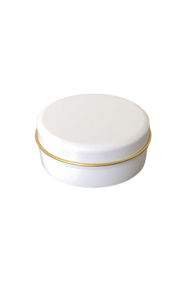 12 Pieces White Color Tin Box