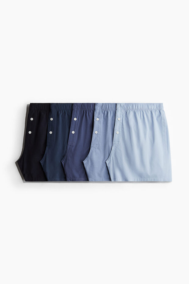 5’li Pamuklu Dokuma Boxer Şort - 4