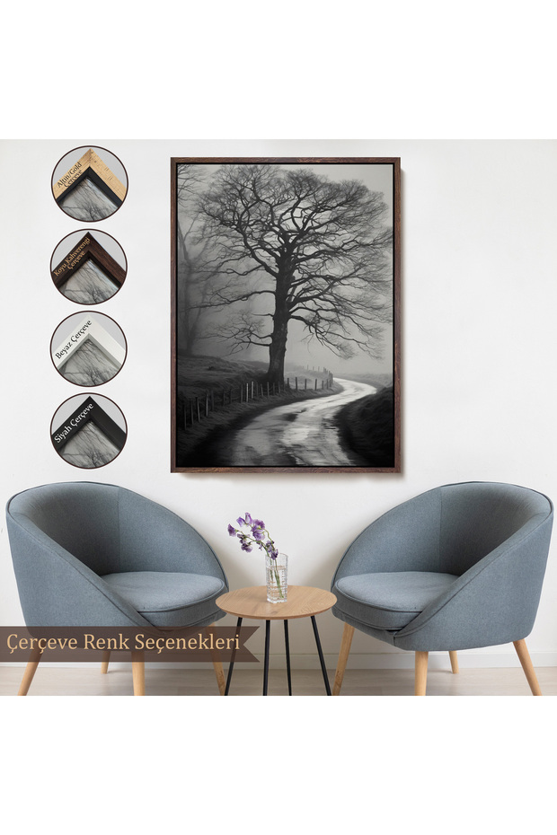 Mysterious Tree Painting in the Dark with Frame-7522 - 7