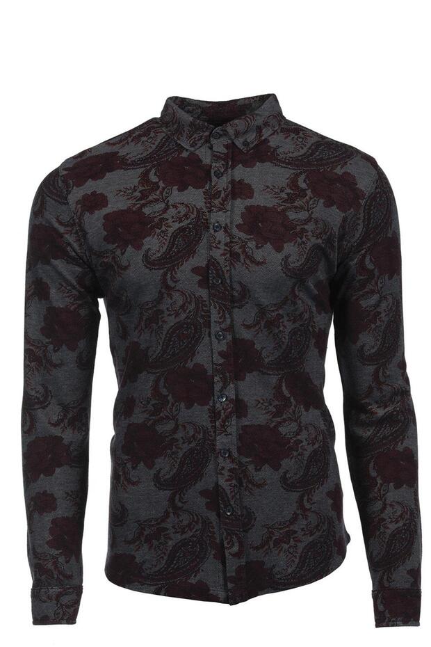 Ar-Ma Men's Burgundy Shirt K8Gko1052