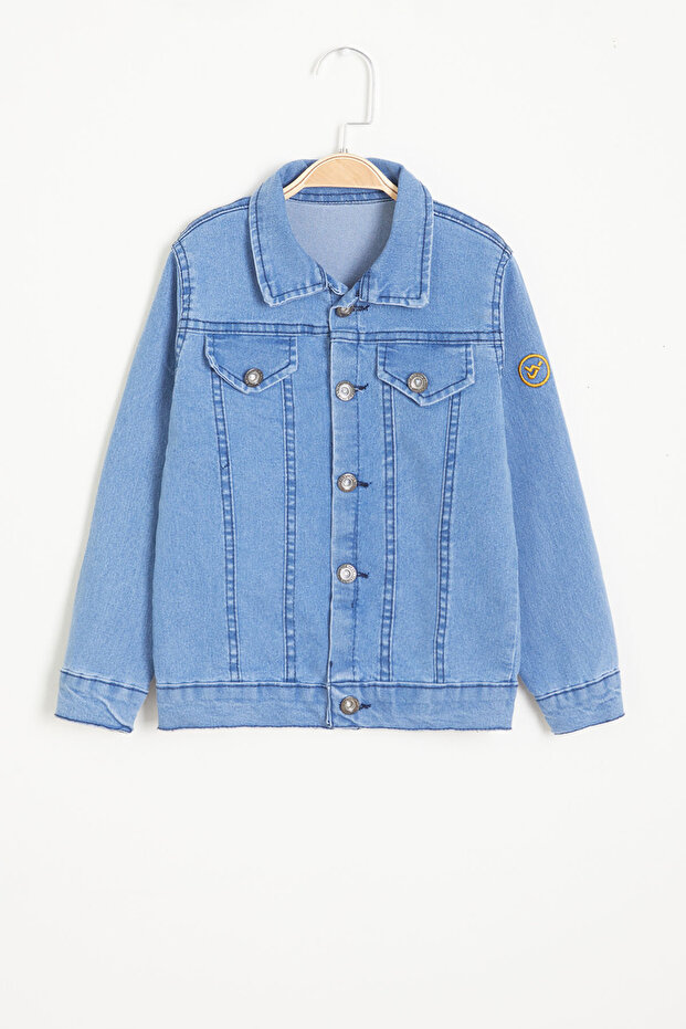 Blue Buttoned Boy's Jean Jacket 15525 - 1