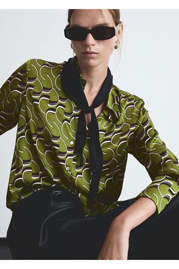 Satin Patterned Shirt - 6