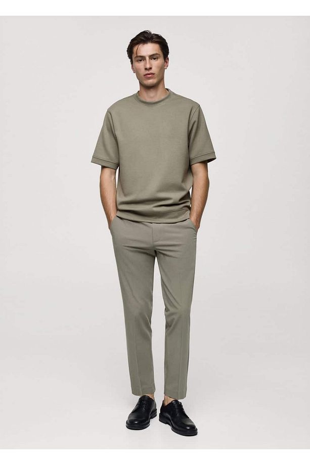 Regular Kesim Sweatshirt Kumaş Tişört - 2