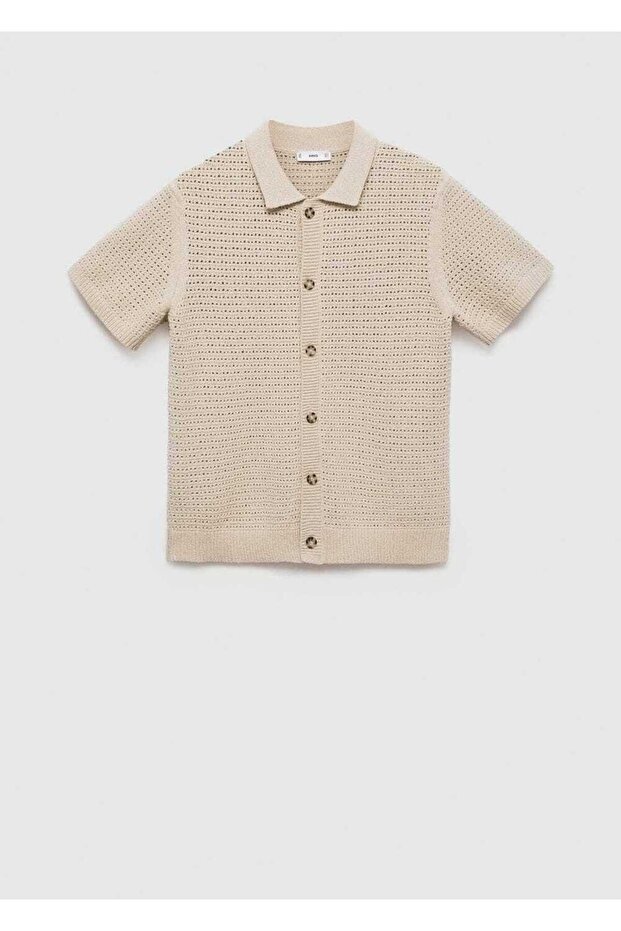 Düğmeli triko polo gömlek - 3