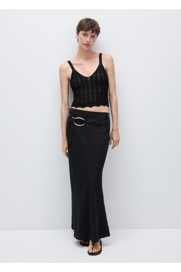 Triko cropped bluz - 2