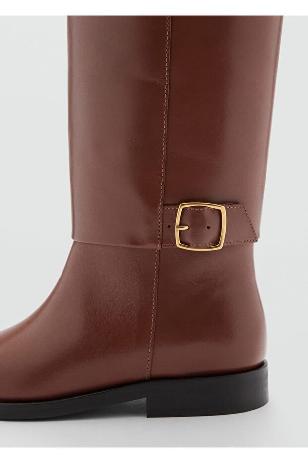 Dekoratif tokalı deri bot - 7