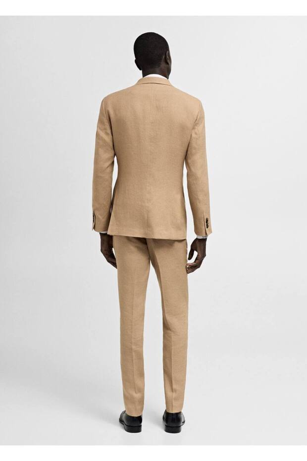 %100 keten slim fit ceket - 4