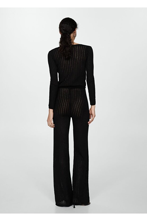 Gerade geschnittene Strickhose - 4