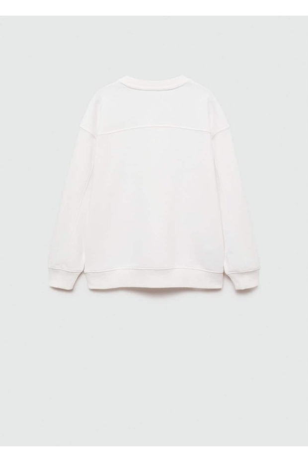 Desenli pamuklu sweatshirt - 4