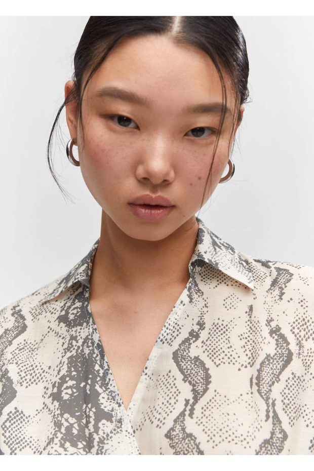 Kleid aus Lyocell mit Schlangenmuster - 6