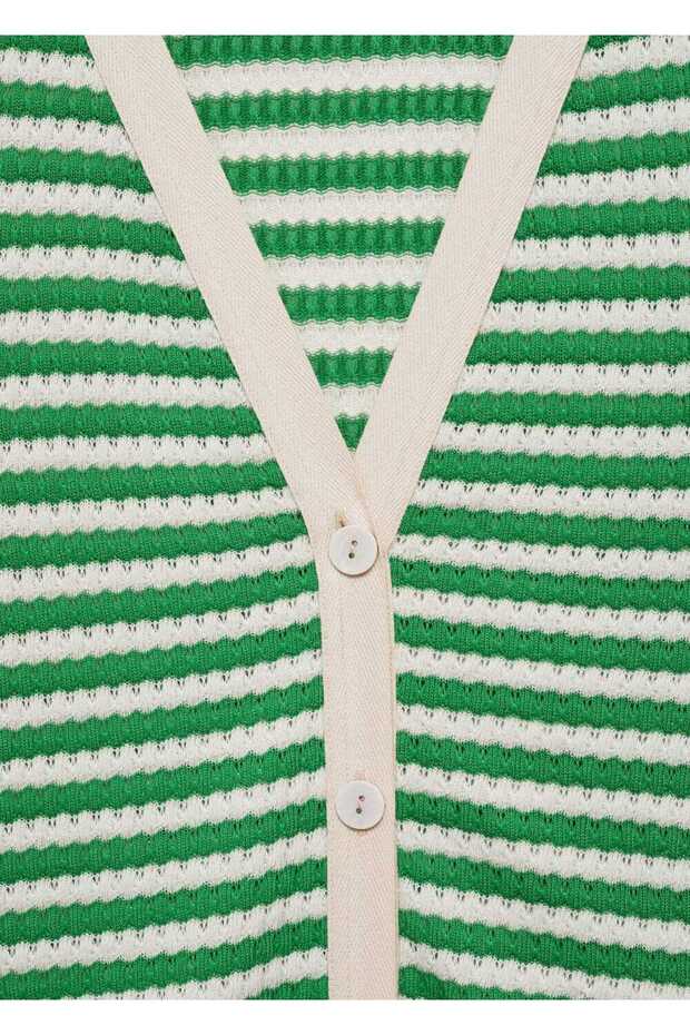 Düğmeli Tığ Işi Elbise - 5