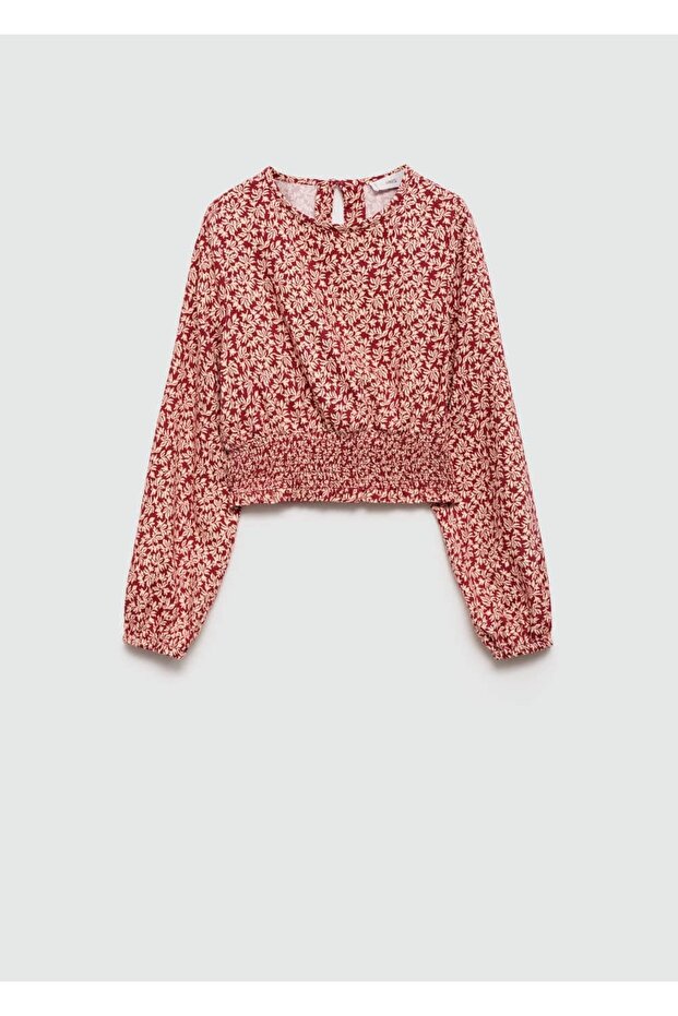 Burgundy Blouse for Kids - 3