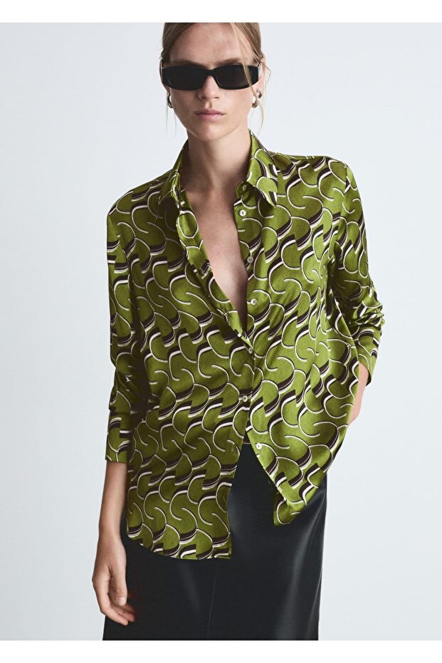 Satin Patterned Shirt - 1