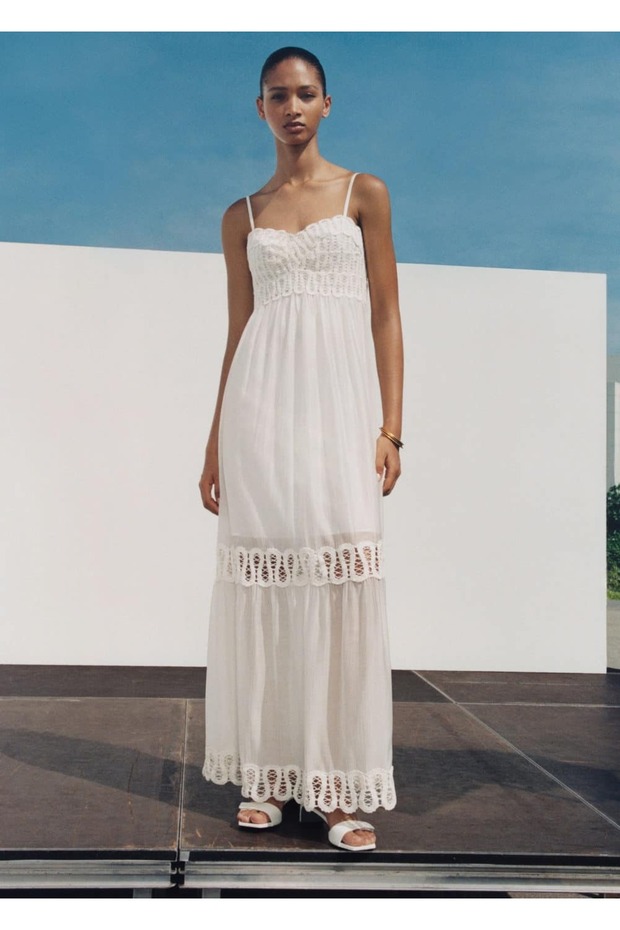 İşleme detaylı elbise - 6