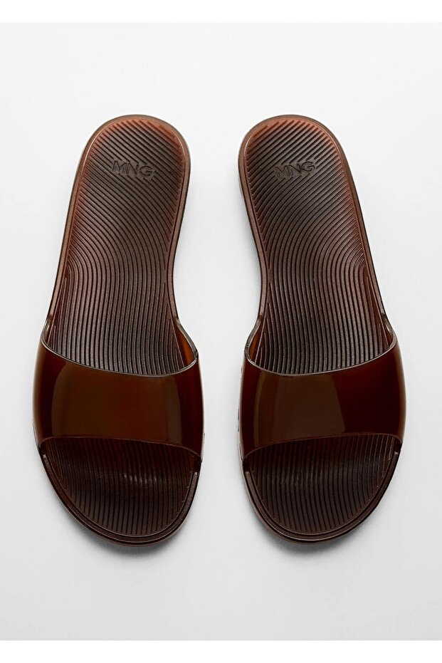 Yarı şeffaf bantlı sandalet - 7