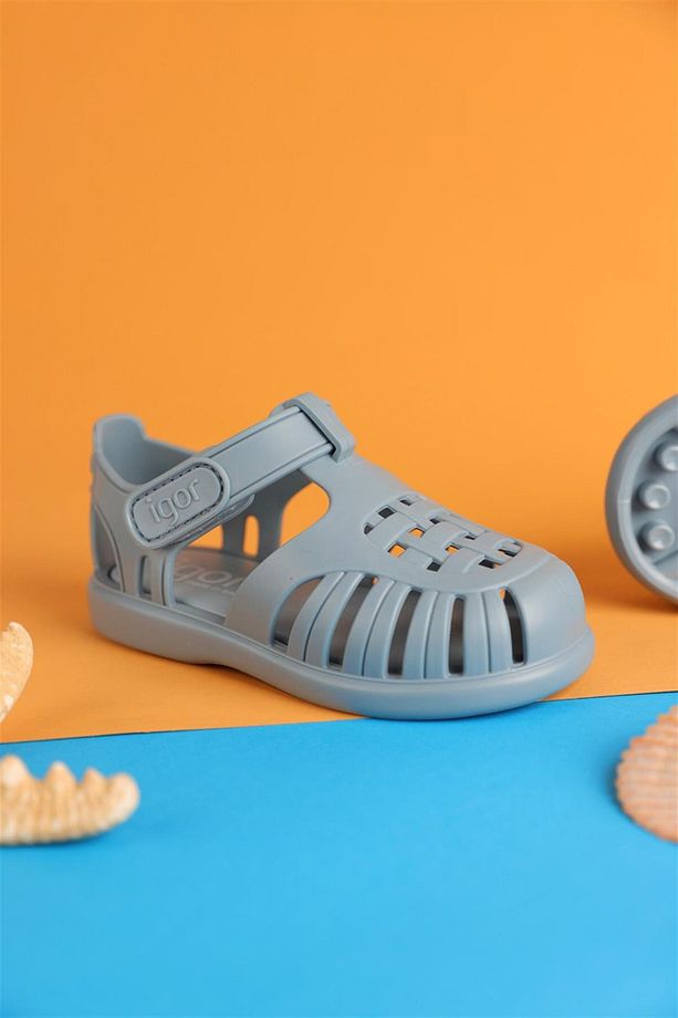 19 - 29 Numara Tobby Solid Mavi Sandalet - 7