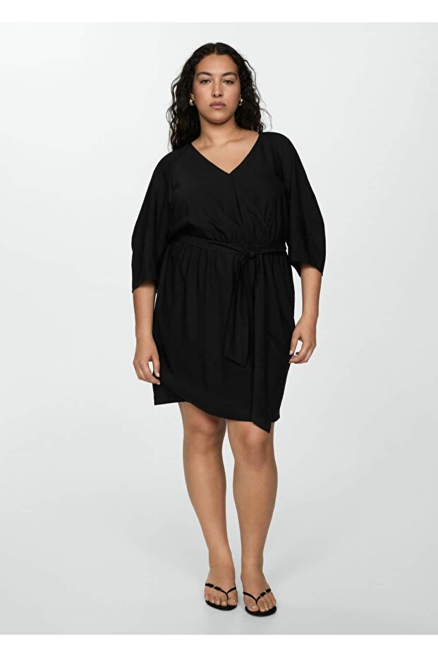 Fiyonklu anvelop elbise - 8