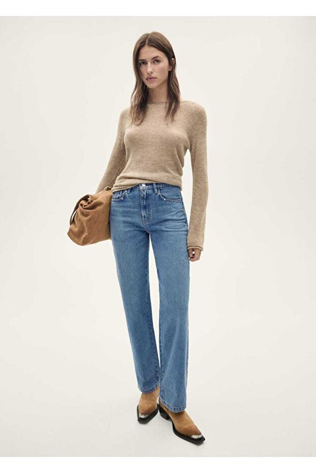 Studded Straight Cut Jeans - 2