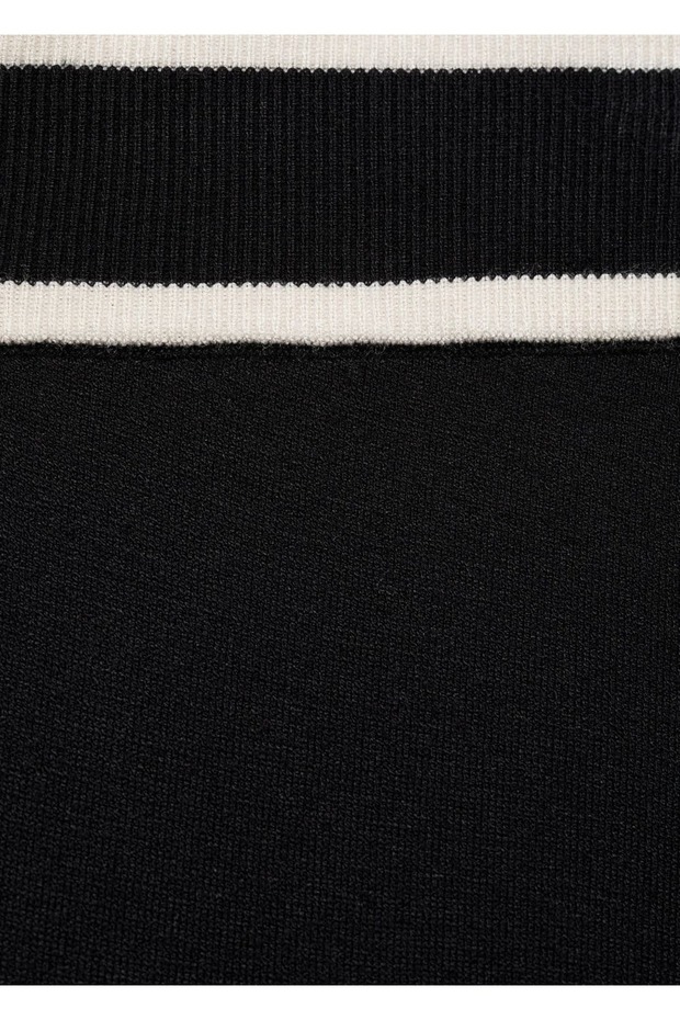 Düz kesim triko pantolon - 7