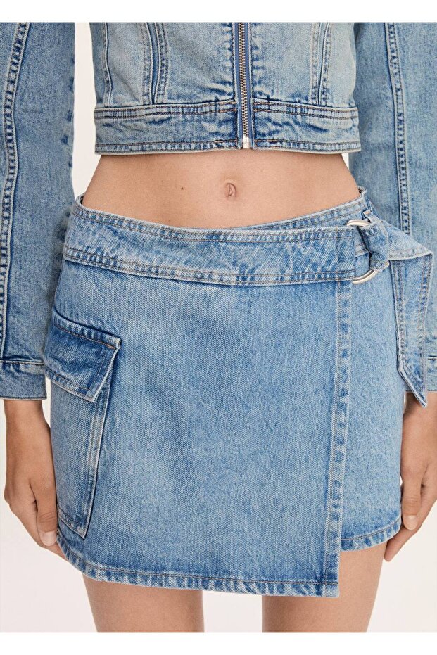 Denim Pantolon Etek - 5