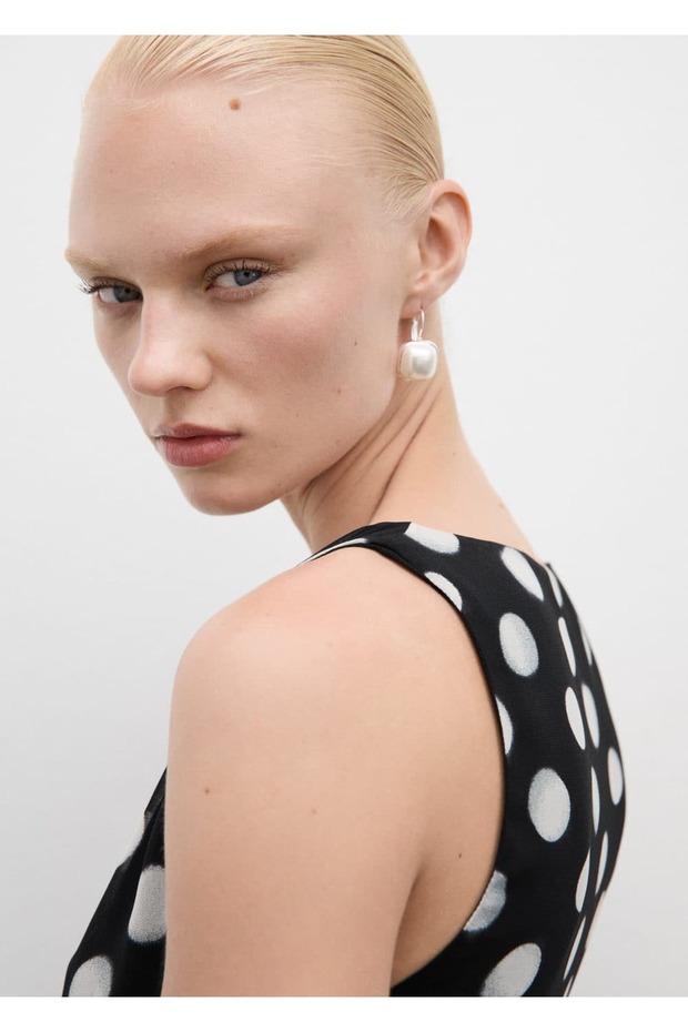 Puantiyeli anvelop elbise - 6