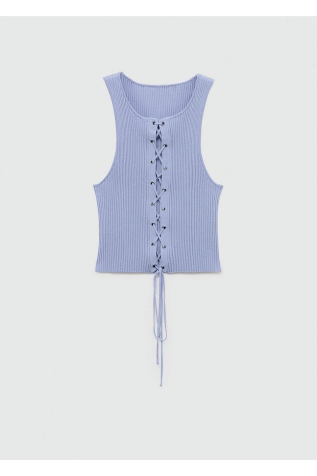 Fiyonklu dokuma bluz - 3