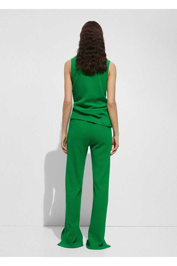 Düz kroşe pantolon - 4