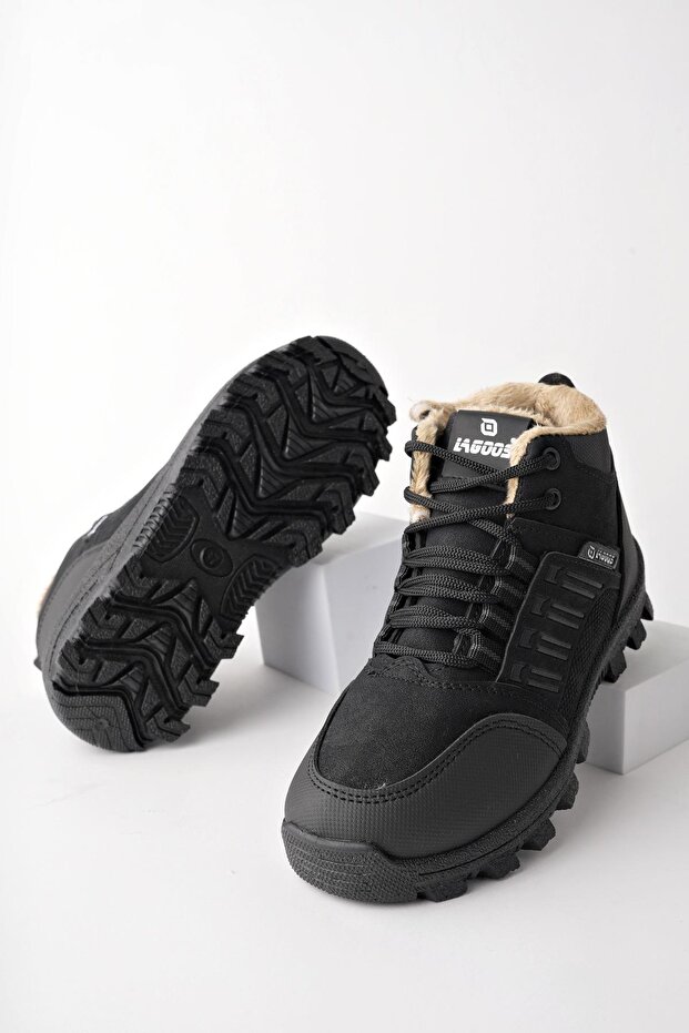 Johanna Garantált Lace Up Fur Inside Cipzáras Uniszex kültéri téli csizma - 5