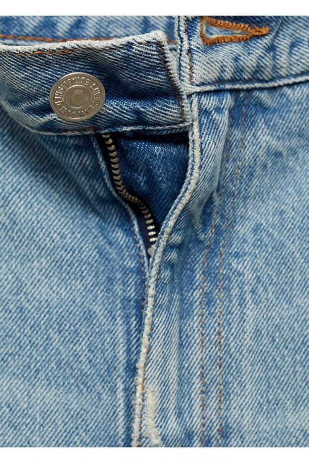 Yıpranmış Paçalı Wideleg Jean - 8