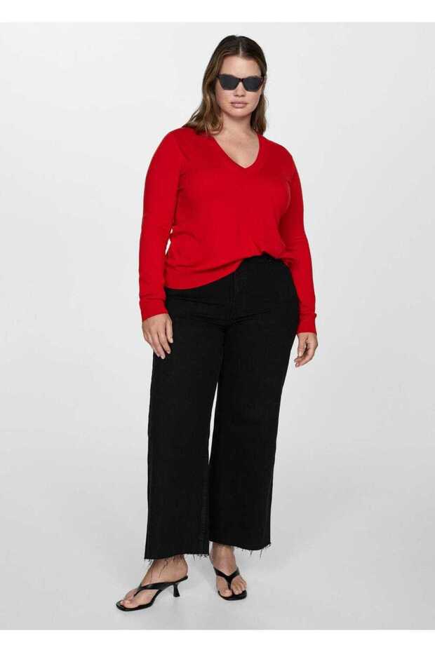 V yaka ince triko kazak - 7