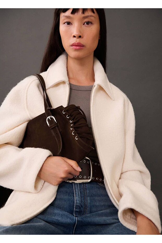 Wool Jacket with Pockets - 1