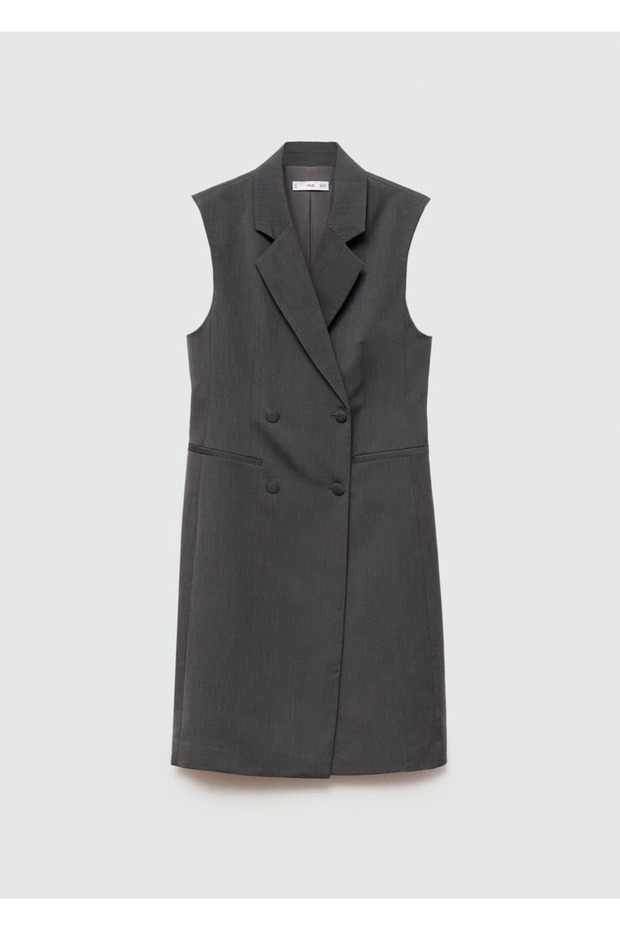 Düğmeli uzun yelek - 3