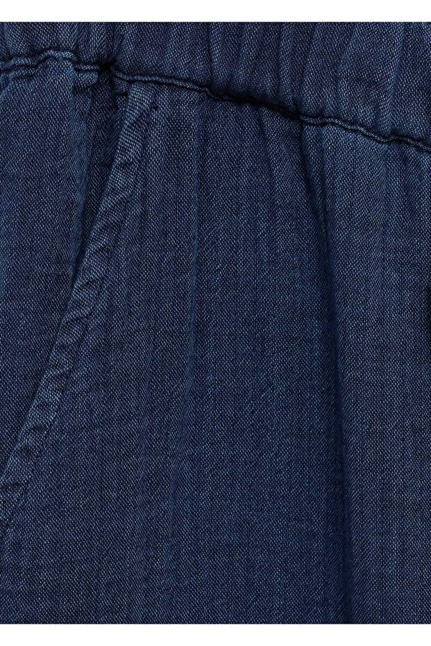 Beli elastik pamuklu pantolon - 7