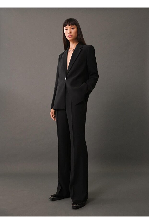 Düz Kesim Blazer Ceket - 2