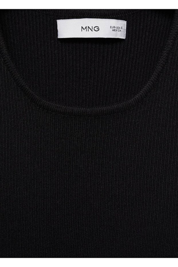 Bluse aus Rippstrick - 8