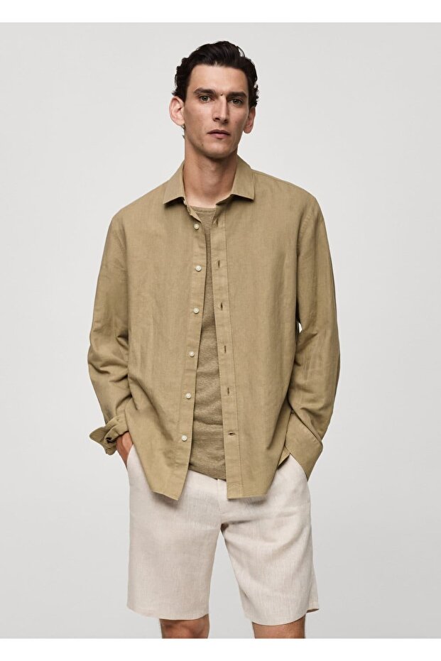 Klassisch geschnittenes Leinenhemd - 1