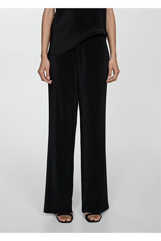 Pleated Palazo Pants - 1
