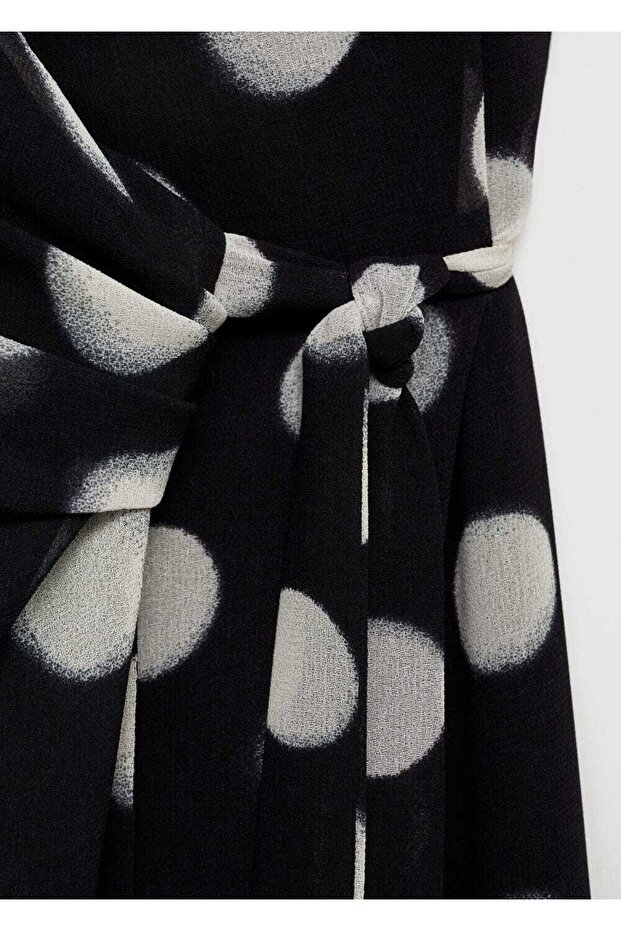 Puantiyeli anvelop elbise - 7