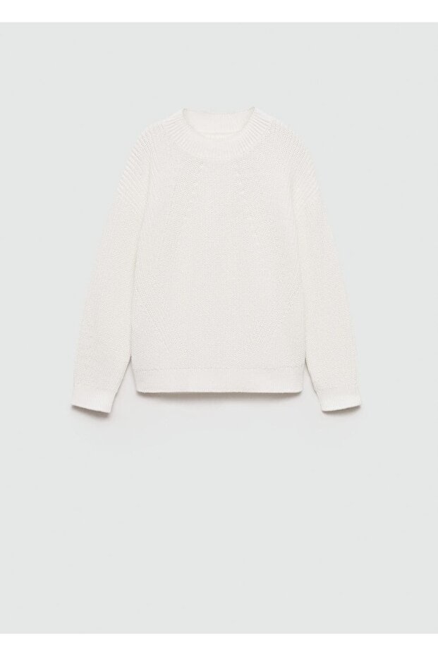 Lastik örgü triko kazak - 1