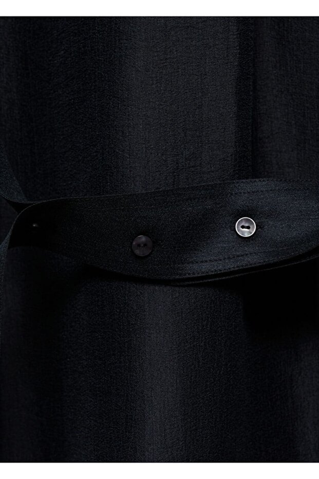 Lyocell kuşaklı gömlek - 5