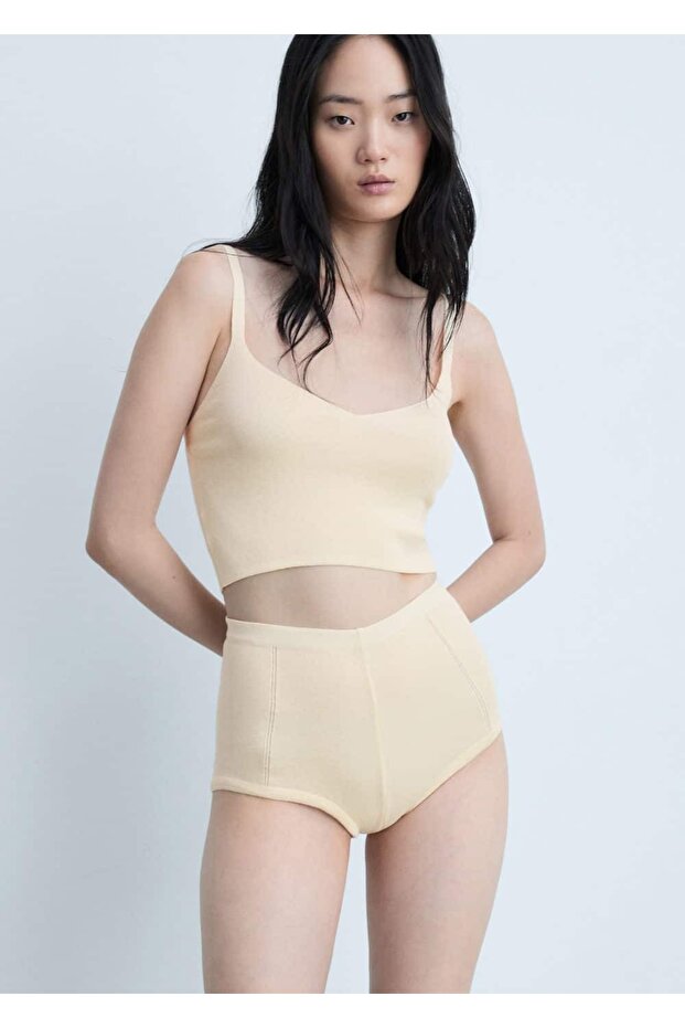 Dekoratif dikişli triko iç çamaşırı - 1