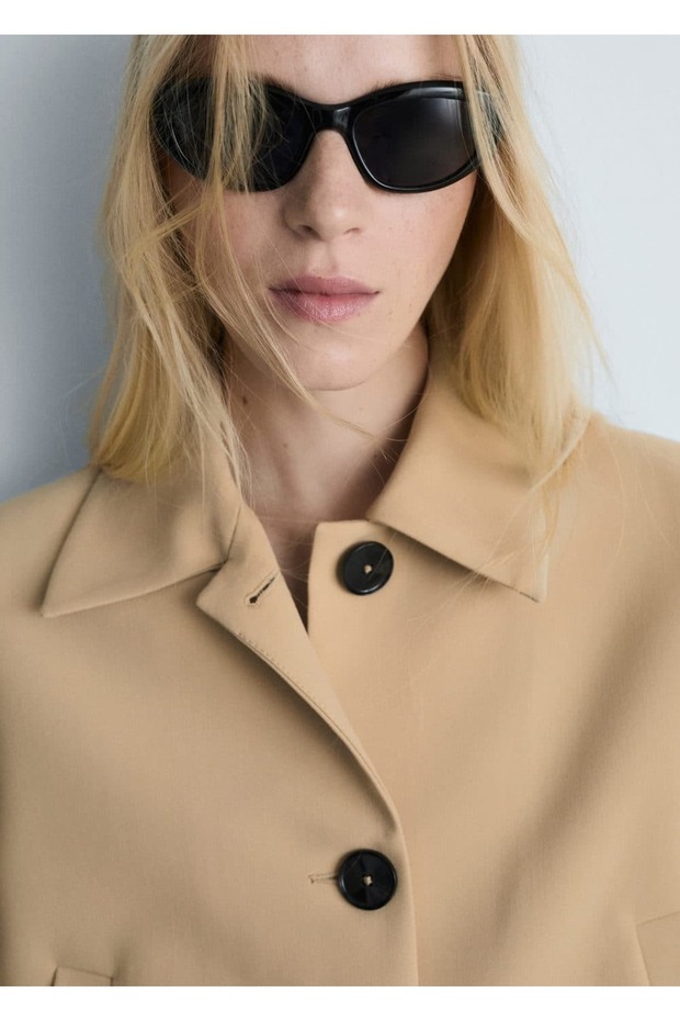 Düğmeli kalıplı ceket - 6