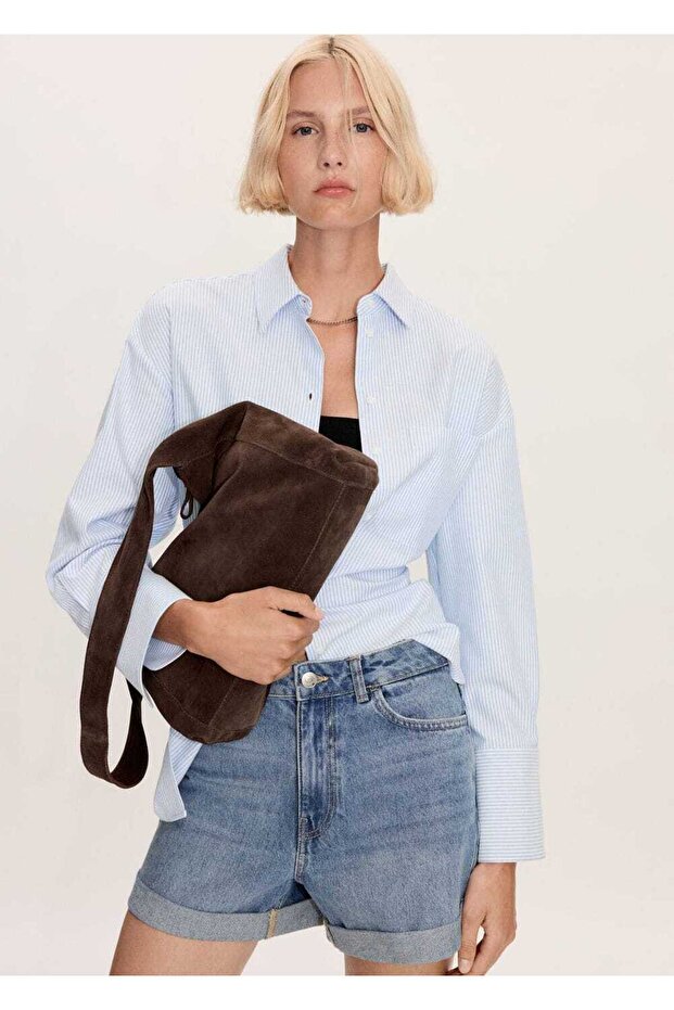 Mom-fit denim şort - 1