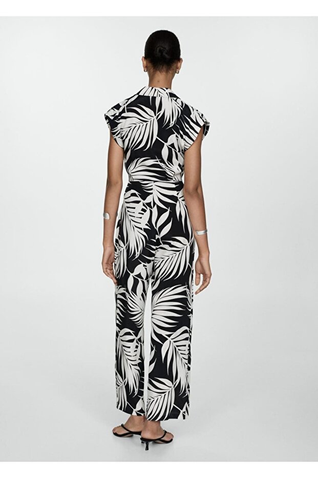 Kuşaklı, desenli tulum - 3