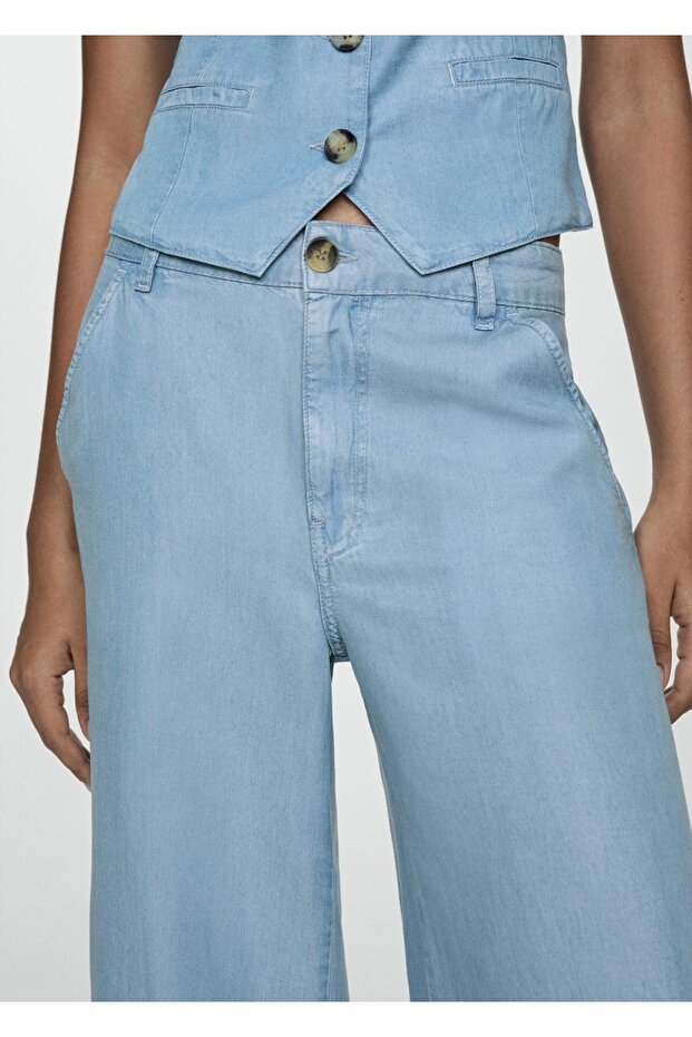 Wideleg lyocell pantolon - 7