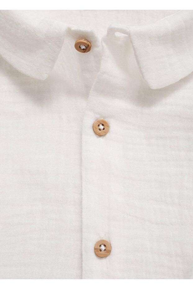 Pamuklu Bambula Gömlek - 3